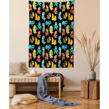 Funny Sea Characters Tapestry