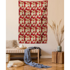 Romantic Red Roses Tapestry