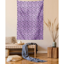 Funky Funny Romantic Hearts Tapestry