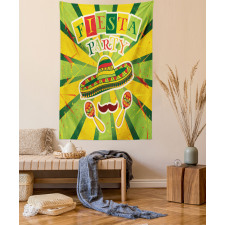 Maracas and Mustache Tapestry