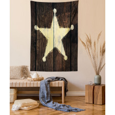 Rustic Wooden Lone Star Tapestry