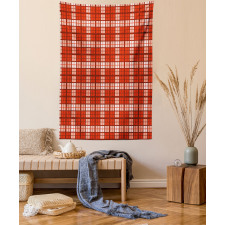 Vintage Tartan Motif Tapestry