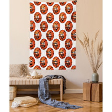 Happy Emoticon Balls Tapestry