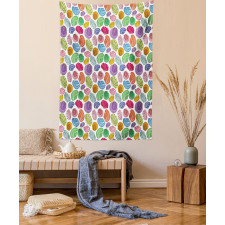 Colorful Aqua Motif Tapestry