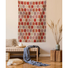 Retro Anise Stars Motif Tapestry