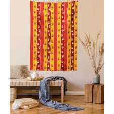 Cat Dog Paw Trace Pattern Tapestry
