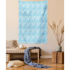 Japanese Waves Tapestry