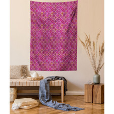 Checkered Pink Tapestry