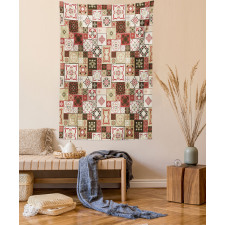 Vintage Square Pattern Tapestry