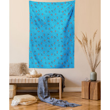 Polka Dots Marine Tapestry