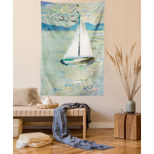 Monet Sailing Boat Tapestry