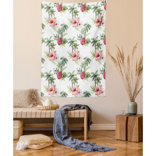 Palm Trees Hibiscus Tapestry