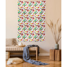 Xmas Garland Candy Tapestry