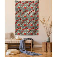 Modern Floral Garden Tapestry