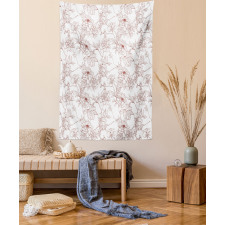 Rustic Peonies Tapestry