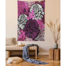 Large Floral Petals Bud Tapestry