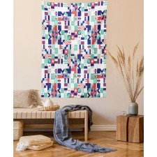 Pastel Funky Shapes Tapestry