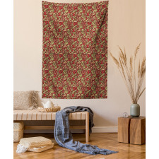 Doodle Swirls Floral Tapestry