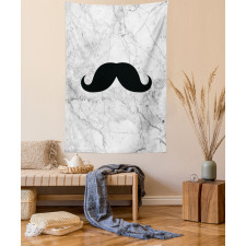 Mustache Motif Retro Tapestry