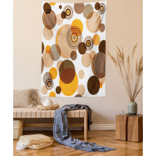 Chaotic Spots Rings Tapestry