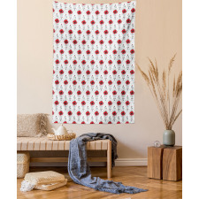 Red Poppy Geometrical Tapestry