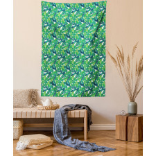 Lush Tropical Leaves Tapestry
