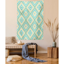 Rhombus in Spring Colors Tapestry