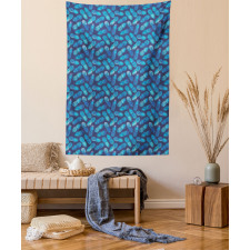 Tropical Pineapple Blue Tapestry