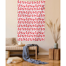 Flowers Valentines Day Tapestry