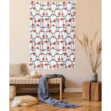 Geometric Hearts Tapestry