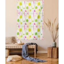 Doodle Stripes Dots Tapestry