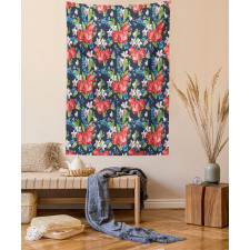 Blueberries Green Leaves Tapestry