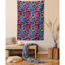 Hand Drawn Art Snakes Tapestry