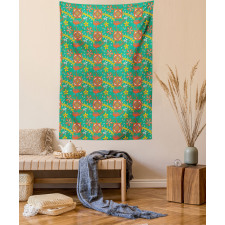 Dot Cartoony Nature Design Tapestry