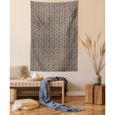 Wavy Lines Grunge Tapestry