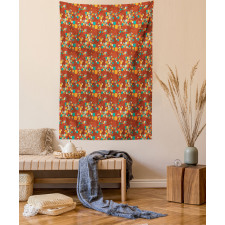 Colorful Abstract Motif Tapestry