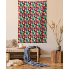 Colorful Circle Design Tapestry