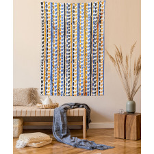 Watercolor Zigzag Lines Tapestry