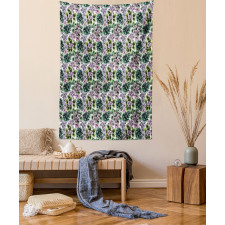 Violet Peonies Tapestry