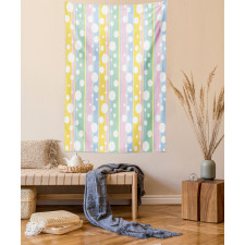 Pastel Colored Stripes Tapestry