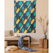 Lines Circles Colors Tapestry