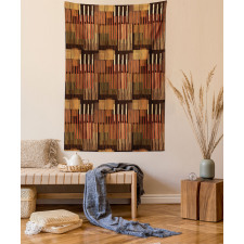 Geometric Stripes Design Tapestry