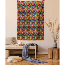 Colorful Abstract Leaf Tapestry