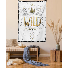 Stay Wild Hand Lettering Tapestry