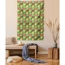 Whimsical Floral Art Tapestry