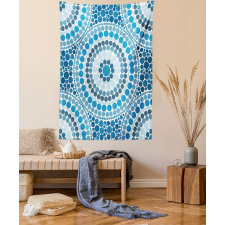 Concentric Circles Dots Tapestry