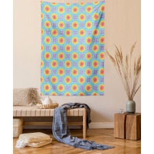 Rainbow Color Circles Tapestry