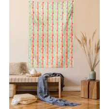 Hearts on Stripes Tapestry