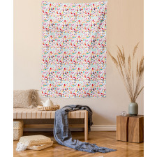 Funny Wildlife Characters Tapestry