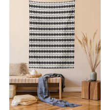 Retro Horizontal Stripes Tapestry